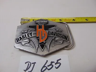 Harley Davidson Motorcycles Belt Buckle Eagles Harmony Designs Vintage 1992 USA • $39.99
