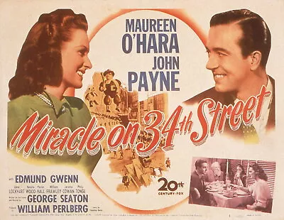 72401 MIRACLE ON 34th STREET Christmas Holiday Xmas Wall Decor Print Poster • $14.95