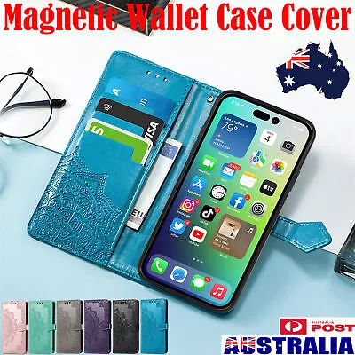 $2.99 • Buy For IPhone 14 13 12 11 Pro Max X XS XR 7 8 Plus Case Flower Leather Wallet Cover