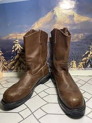 Red Wing Pecos 2231 Brown Leather Steel Toe Work Boots Men Sz 16 D Made In USA • $125