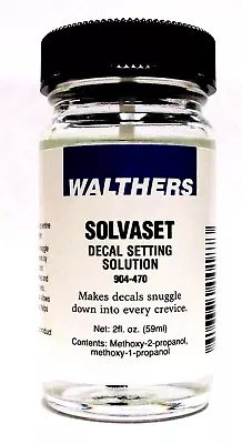 Walthers 904-470 Solvaset Decal Setting Solvent 2oz 59.1mL Bottle • $5.51