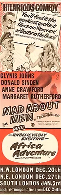 Film Magazine Advert Mad About Men Glynis Johns Margaret Rutherford • £3.75