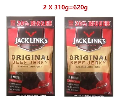 2x310g Jack Link's Original Beef Jerky Made In New Zealand JUMBO Pack New • $41.56