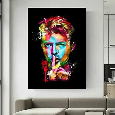 David Bowie Colourful Deep Framed Canvas Wall Art Print Music Poster Home Decor • £8.49