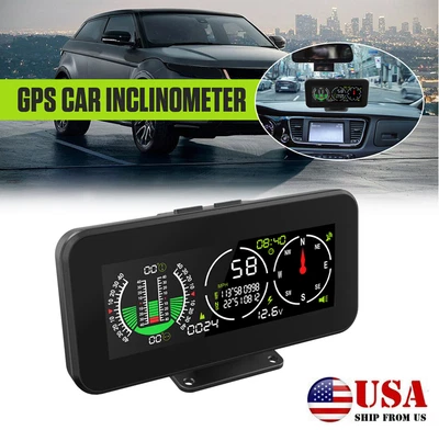 $52.15 • Buy Car Speedometer Gps Inclinometer Off-Road Slope Digital TIME DISPLAT OVERSPEED 