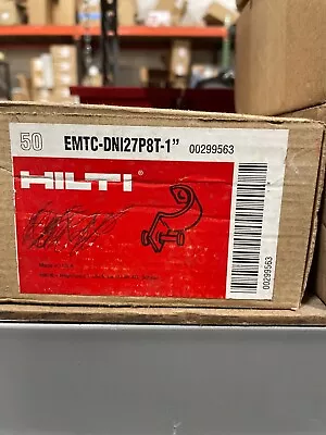 Box Of 50 HILTI EMTC DNI 27 P8T 1  EMT One Hole Metal Straps • $18.98