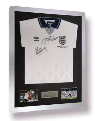 £46.95 • Buy DIY Frame For Signed Shirt Free Personalised Plaque 2 Landscape Windows For Pics