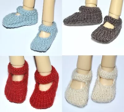 NEW Hand Knitted Doll Shoes Booties Choose Color Wool SD MSD BJD 2 .75  X 1.25  • $8.50