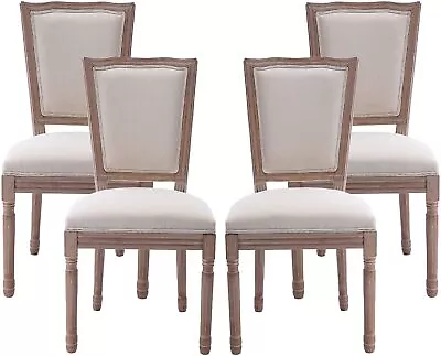 French Country Upholstered Dining Chairs Fabric Kitchen Chairs Home Office Chair • $289.99