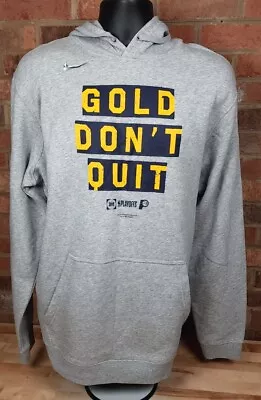 Nike Indiana Pacers Gold Don't Quit 2019 Playoff Hoodie Sweatshirt Mens 2XL NEW • $41.66