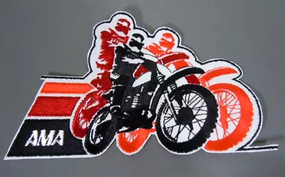 Vintage AMA American Motorcyclist Assoc. Embroidered Sew-On Patch 9x6 Motocross • $13.95