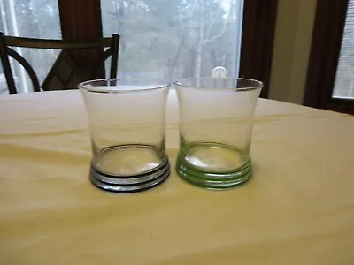 $19.99 • Buy Pair Of Fiesta Fiestaware 12 Oz. Banded Double Old Fashioned Glasses 4  Tall