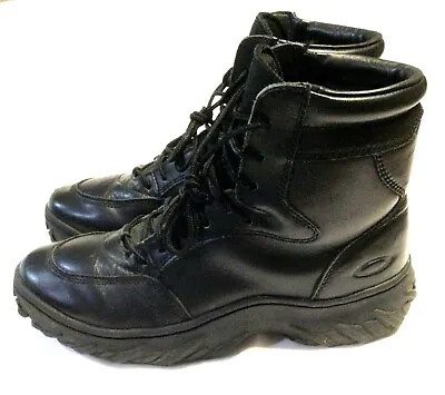 RARE OAKLEY SI BLACK LEATHER BOOTS Men's 9.5 Elite Special Forces Tactical Shoes • $263.99