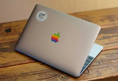 £3.95 • Buy 3x Old Retro Rainbow NonBacklit Logo Sticker For 11 12 13  Apple Macbook Air Pro