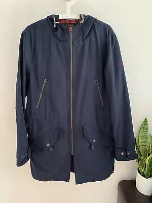 Merc Parka Jacket Coat Buckley M Parker Blue Navy Cotton Mod 60s Rain Gallagher • £42