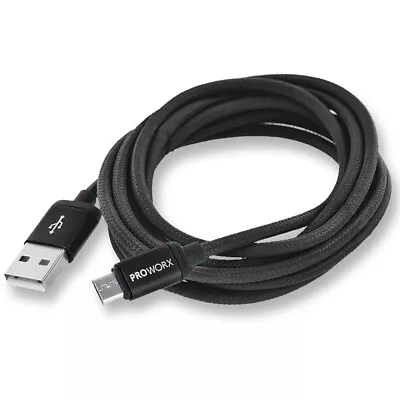 ProWorx Black 6ft Micro USB Charger Cable For Samsung Galaxy S7 Edge S6 S5 S4 S3 • $2.99