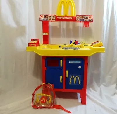 Mcdonalds Drive Thru Playset Kitchen Hamberger + Headset + Bag  Vtg Rare • $125.01