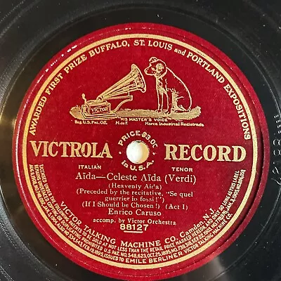 12  78 RPM-Enrico Caruso-Aida-Celeste Aida (Verdi) Victrola 88127 • $10