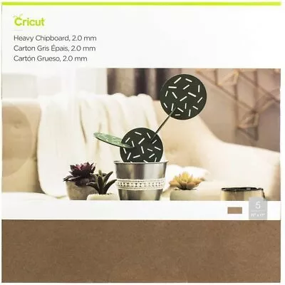 Cricut HEAVY CHIPBOARD (2mm) 5x 11 X11  Sheets - 2007761 (5pk) • £14.95