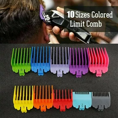 10pcs For WAHL Hair Clipper Limit Comb Guide Trimmer Guards Attachment 1.5~25mm • £6.44