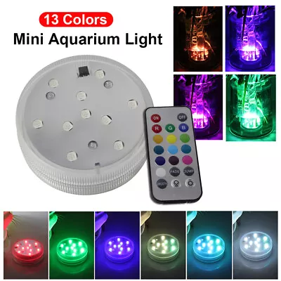 10 LED Submersible Light Waterproof Aquarium Diving Light Fish Tank Decor Lamp • £8.95