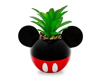 Disney Mickey Mouse 3-Inch Ceramic Mini Planter With Artificial Succulent • $24.99
