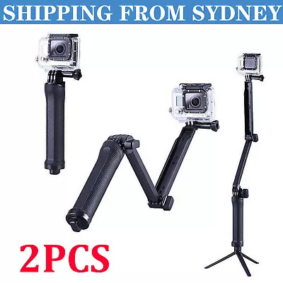 3 Way GoPro Tripod Selfie Stick Monopod Adjustable For Go Pro Hero 8 7 6 5 4 3 2 • $27.41