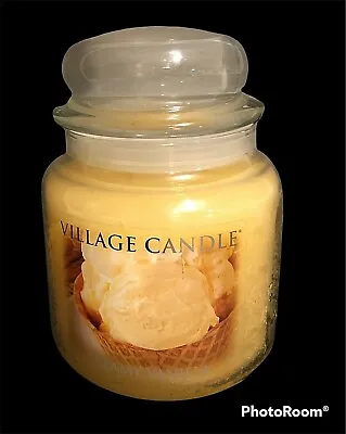 Village Candle Creamy Vanilla Glass Apothecary Jar Scented Candle 16 Oz New • $12.71