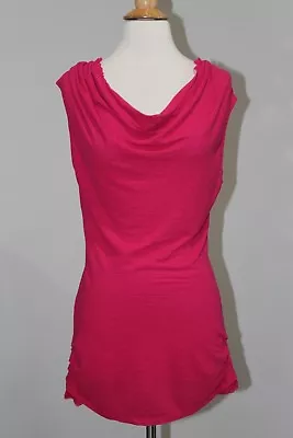 New ANTHROPOLOGIE Pink Knit Ruched Top Sz S • $12.99