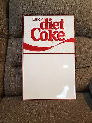 Vintage Dry Erase Message Board Sign Diet Coke Metal Faced NOS 1983 • $100