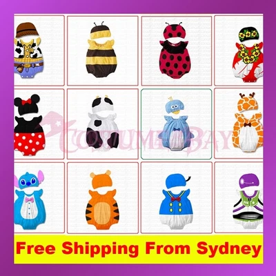 $15.95 • Buy New Baby Boys Girls Animal Cattoon Costume Bodysuit Outfit Romper Cloth Set Hat