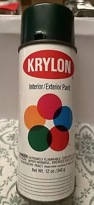 Vintage Hunter Green 1991 Krylon Spray Paint Can 5 Ball Graff Color #2001 Empty • $19.99