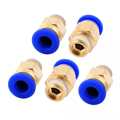 5pcs 1/8BSP Male To 6mm OD Push In Pipe Quick Release Air Pneumatic Fitting • $22.60