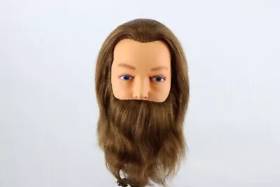 100%Real Hair Male Manikin Head Men Hairdressing Training Head Cutting Practice • $14.39