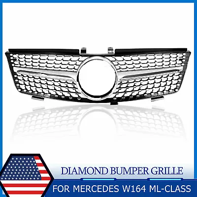 For Mercedes Benz ML Class W164 ML350 ML500 2006-2008 Diamond Style Grille Grill • $74.99