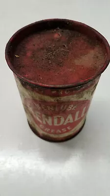 Vintage Antique Kendall Kenlube Grease Can 16OZ DENT HAS SOME CONTENTS DIRT ETC • $26.95