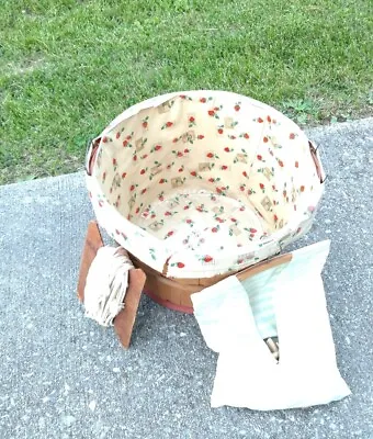 Vintage Laundry Riverside Chief Apple Basket W Clothespins Bag Clothesline MY19 • $49.79