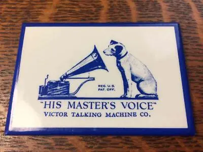 RCA Victor Nipper Dog His Masters Voice Phonograph Pocket Mirror Advertising Vtg • $12.99