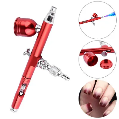 Airbrush Spray Gun Pen 7ml Air Paint Art Nail Brush Kit 0.3mm Dual Action Set • £13.04