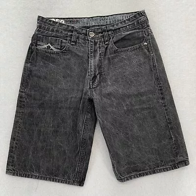 Vintage Ecko Unltd Jean Shorts Mens 32 Black Denim Baggy Hip Hop Streetwear Y2K • $19.99