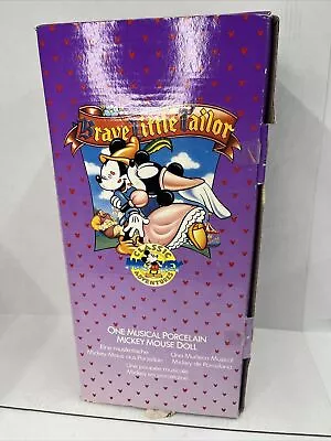 Disney Musical Porcelain Mickey Mouse Doll ~ BRAVE LITTLE TAILOR ~ NIB • $80