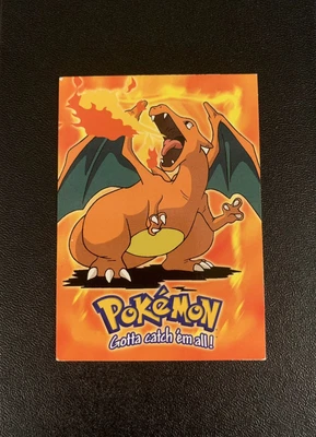$7 • Buy Pokemon Topps #06 Charizard E6 Of 12 Non-Holo Vintage 1999 Blue Logo