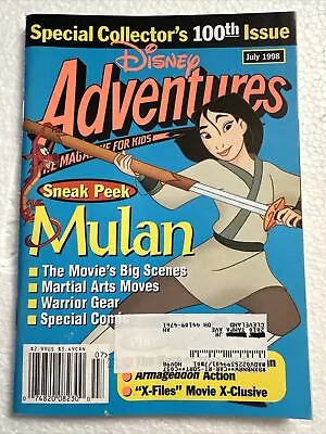 Disney Adventures Magazine July 1998 Collector's 100th Issue Mulan & More • $12