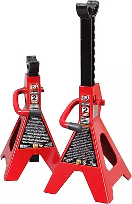 BIG RED Torin Steel Car Jack Stands: 2 Ton (4000 Lb) Red 1 Pair AT42002R • $26.55