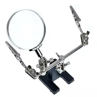 	Helping Hand Magnifier Magnifying Glass Jewelry Clamp Holder Soldering Stand	 • $20.37