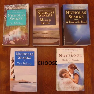 CHOOSE PAPERBACKS NICHOLAS SPARKS Novels Build Your Own Lot: Wedding Notebook+3 • $3