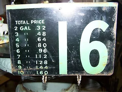 Vintage Texaco Gas Station Pump Price Sign Original Metal Rare 16 Cents • $175