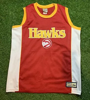 Vtg Majestic Atlanta Hawks Hardwood Classics Mens Sz 2XL NBA Basketball Jersey • $14.57