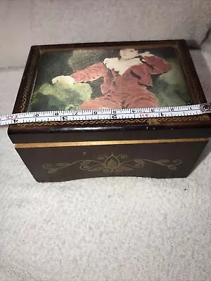 Vintage Toyo Music Box Japan Wood And Satin Working • $25