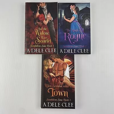 And The Widow Wore Scarlet Adele Clee Scandalous Sons 1 To 3 Paperback Romance • $39.99
